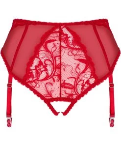 Obsessive Dagmarie Red Crotchless Garter Panties -Sex Toy Store obsessive dagmarie red crotchless garter panties 4