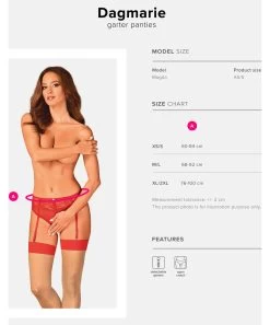 Obsessive Dagmarie Red Crotchless Garter Panties -Sex Toy Store obsessive dagmarie red crotchless garter panties 5