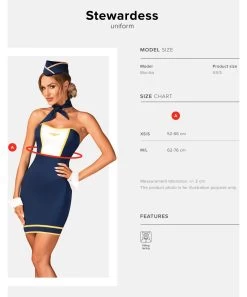 Obsessive Stewardess Blue Erotic Set -Sex Toy Store obsessive stewardess blue erotic set 5