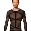 Obsessive Black Net Tight Shirt With Sleeves -Sex Toy Store obsessive t101 black net tight shirt 1
