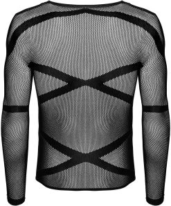 Obsessive Black Net Tight Shirt With Sleeves -Sex Toy Store obsessive t101 black net tight shirt 4