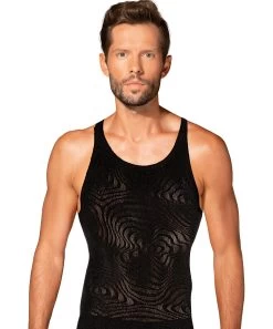 Obsessive Black Net Tank Top