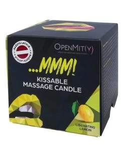 OpenMity Scented Kissable Massage Candle (125 Ml) -Sex Toy Store om liber lemon