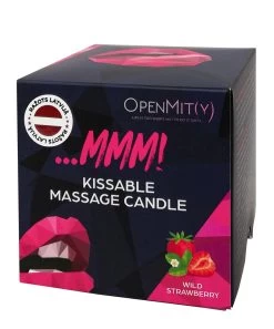OpenMity Scented Kissable Massage Candle (125 Ml) -Sex Toy Store om wild strawberry