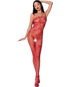 Passion BS076 Net Crotchless Bodystocking -Sex Toy Store passion bs076 net crotchless bodystocking red 1