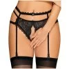 Obsessive Pearlove Black Crotchless Suspender Thong -Sex Toy Store pearlove black crotchless suspender thong fm
