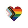 Rainbow Pride Progress Flag Enamel Lapel Pin Heart -Sex Toy Store rainbow pride progress flag enamel lapel pin heart