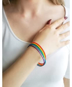 Rainbow Pride String Bracelet -Sex Toy Store rainbow pride string bracelet 3
