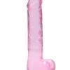 RealRock Crystal Cock Large Dildo -Sex Toy Store realrock crystal cock large pnk 1