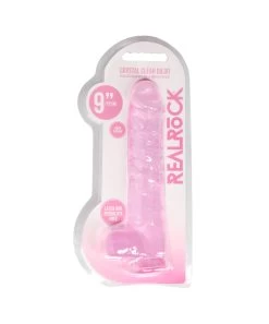 RealRock Crystal Cock Large Dildo -Sex Toy Store realrock crystal cock large pnk 3