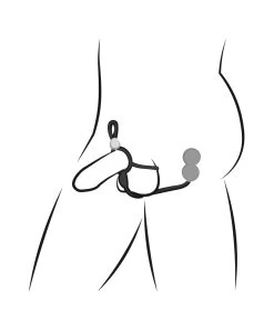 Rebel Cock & Scrotum Support Rings With Anal Beads -Sex Toy Store rebel cock scrotum support rings with anal beads 4