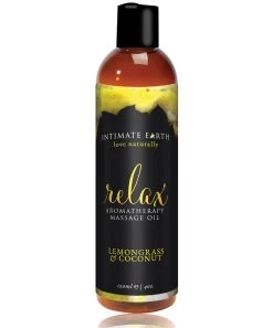 Intimate Earth Aromatherapy Massage Oil (120 Ml) -Sex Toy Store relax 1 1