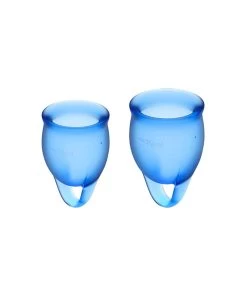 Satisfyer Feel Confident Menstrual Cup Set -Sex Toy Store satisfyer feel confident menstrual cup dark blue 1