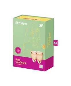 Satisfyer Feel Confident Menstrual Cup Set -Sex Toy Store satisfyer feel confident menstrual cup orange 4