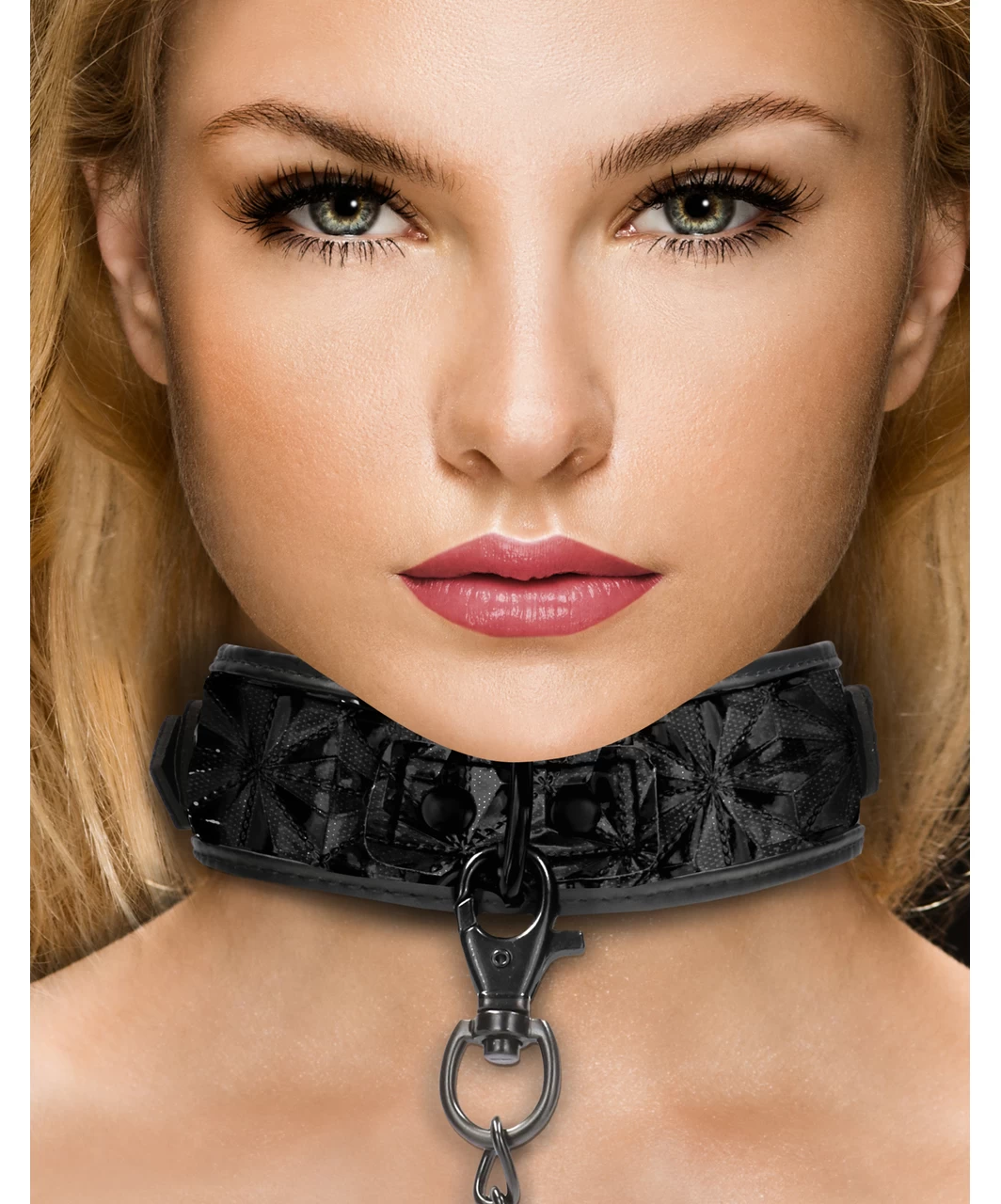 Ouch! Black Collar With Leash 6 Ouch! Black Collar With Leash - Image 4