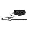 Ouch! Black Collar With Leash