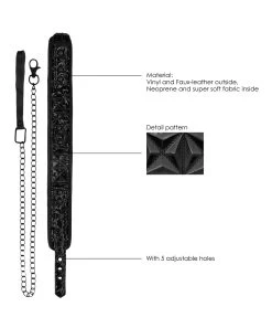 Ouch! Black Collar With Leash 8 Ouch! Black Collar With Leash -Sex Toy Store smou343blk 4