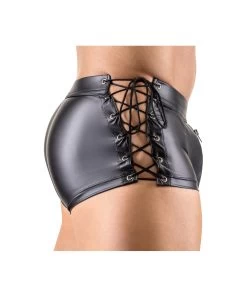 Svenjoyment Black Matte Look Trunks With Side Lacing -Sex Toy Store svenjoyment black matte look trunks with side lacing 213295817 3