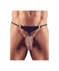 Svenjoyment Black String With Metal Cock Ring