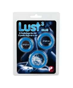 You2Toys Lust 3 Cock Ring Set -Sex Toy Store you2toys lust 3 cock ring set blu 2