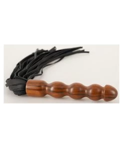 Zado Leather Flogger With Wooden Handle -Sex Toy Store zado leather flogger with wooden handle 4