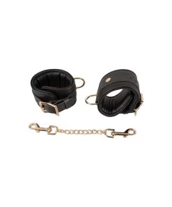 Zado Leather Handcuffs With Gold-coloured Chain -Sex Toy Store zado leather handcuffs 3 5fc77dcb473ba